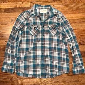 urban pipeline blue and white flannel